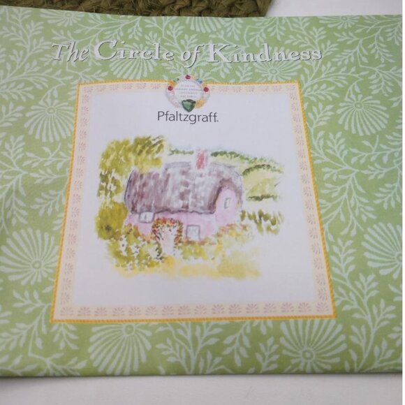 Topsy Turvy Plates Set Of 4 6.25" Pfaltzgraff The Circle Of Kindness Porcelain - Picture 9 of 11